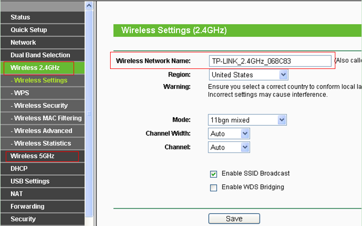 tp link 192.168.0.1 admin wireless settings
